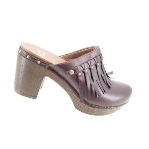 Dansko Womens 3101457045 Deni Leather Slip On Mules Clogs Brown Size 39(8.5)